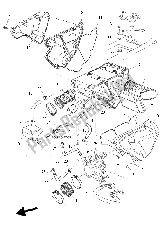 Toutes les pièces pour le Admission du Yamaha MT 03 660 2011