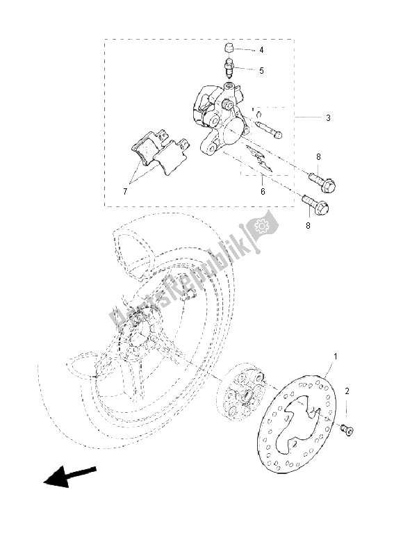 Todas las partes para Pinza De Freno Trasero de Yamaha YQ 50 Aerox 2011