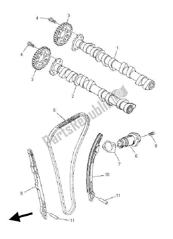 All parts for the Camshaft & Chain of the Yamaha XJ6N 600 2010