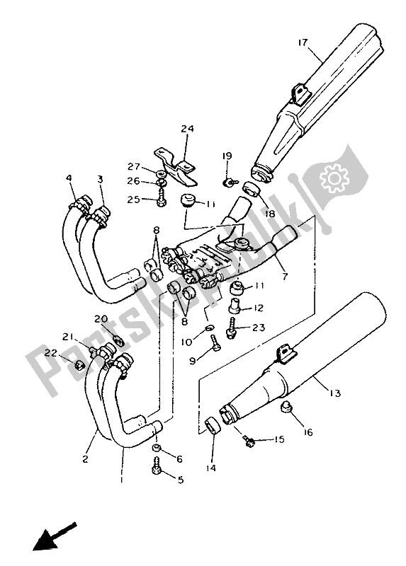 Wszystkie części do Wydechowy Yamaha FJ 1200A 1992