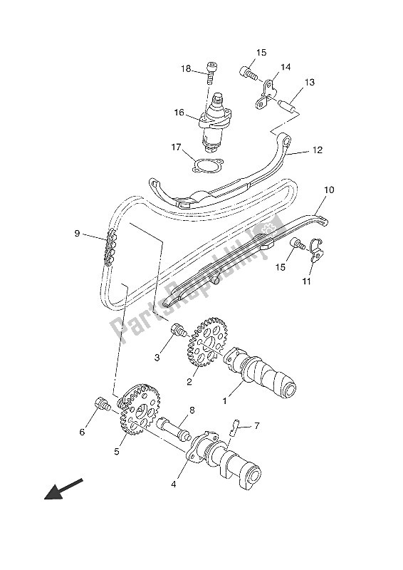 All parts for the Camshaft & Chain of the Yamaha YP 400R 2016