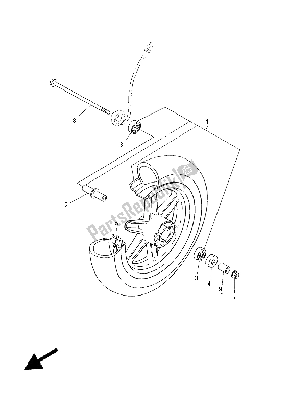 Tutte le parti per il Ruota Anteriore del Yamaha CS 50Z 2015