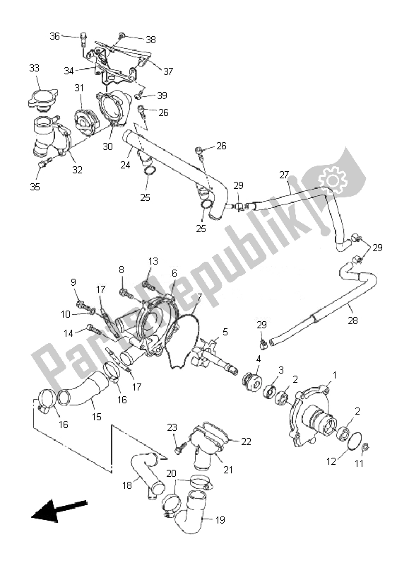 Todas las partes para Bomba De Agua de Yamaha FJR 1300 AS 2010