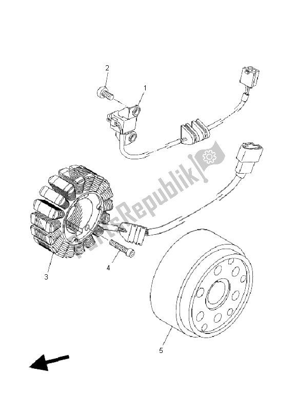 Alle onderdelen voor de Generator van de Yamaha MT 01 1670 2009