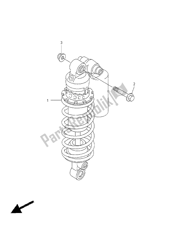 Toutes les pièces pour le Suspension Arrière du Yamaha YZF R1 1000 2000