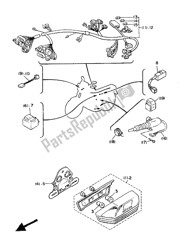 Todas las partes para Alternativo (eléctrico) (para Nl) de Yamaha XJ 900 1986