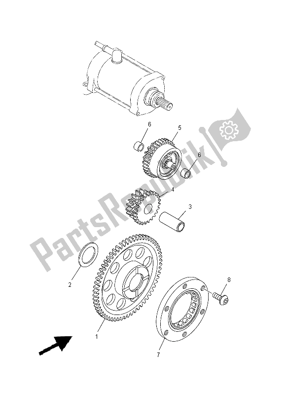 Tutte le parti per il Frizione Di Avviamento del Yamaha YXR 700F 2012