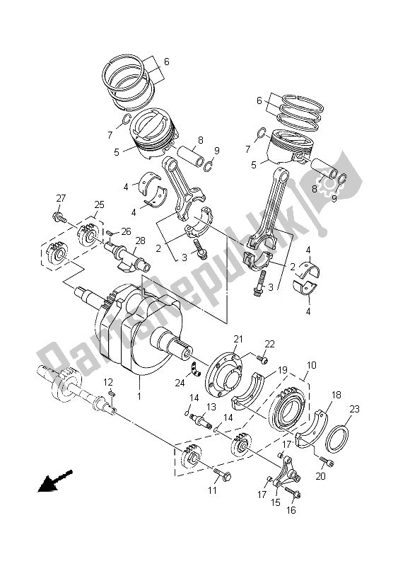 Todas las partes para Cigüeñal Y Pistón de Yamaha XV 1900A 2013