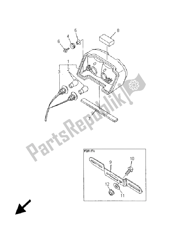 Tutte le parti per il Fanale Posteriore del Yamaha YZF 1000R Thunderace 2001