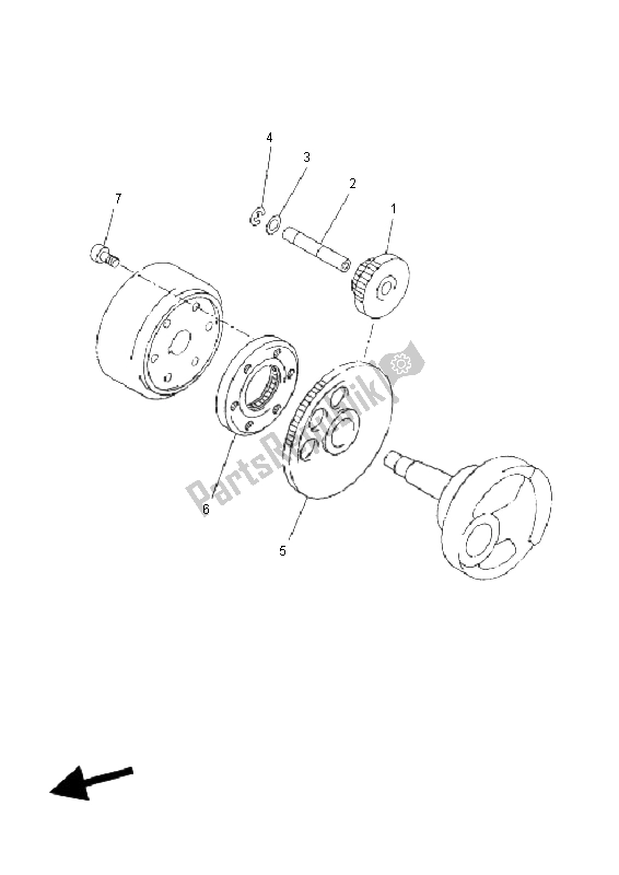 All parts for the Starter of the Yamaha YP 250R Sport X MAX 2011