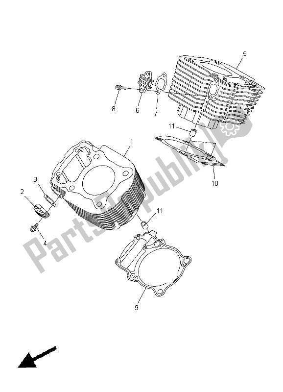 Tutte le parti per il Cilindro del Yamaha XVS 950A 2012