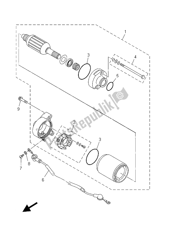 Tutte le parti per il Motore Di Avviamento del Yamaha TT R 125E SW LW 2003