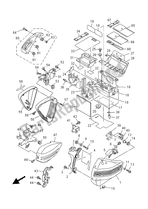 Wszystkie części do Boczna Ok? Adka Yamaha XV 1900A 2013