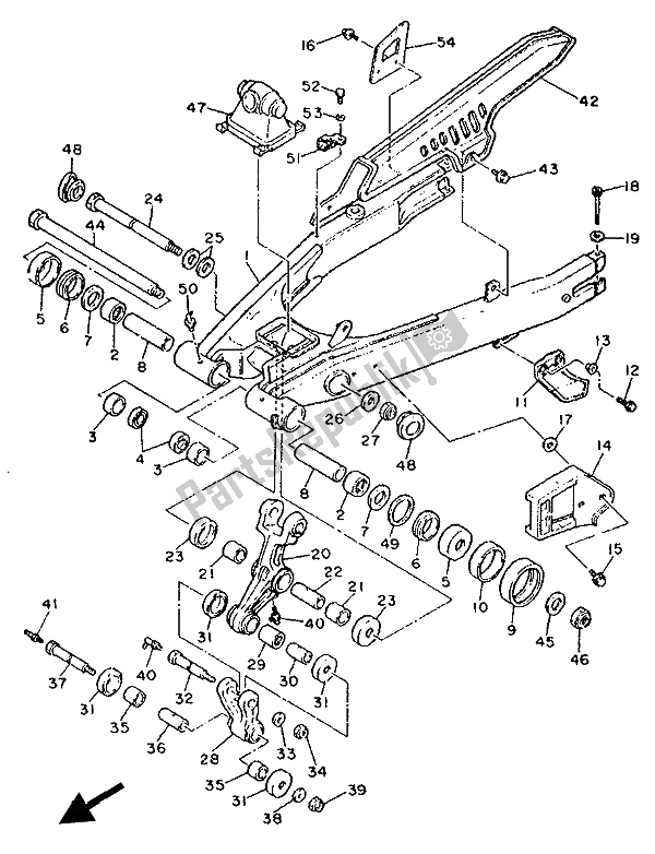 Todas las partes para Brazo Trasero de Yamaha XT 600E 1993