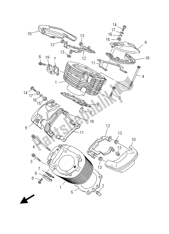 Wszystkie części do Cylinder Yamaha BT 1100 2003