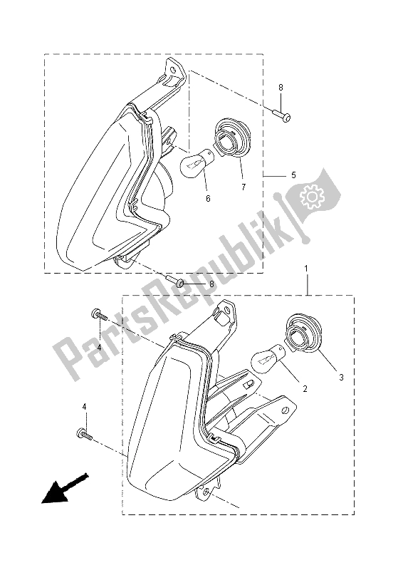 Tutte le parti per il Luce Lampeggiante del Yamaha YP 250R 2015