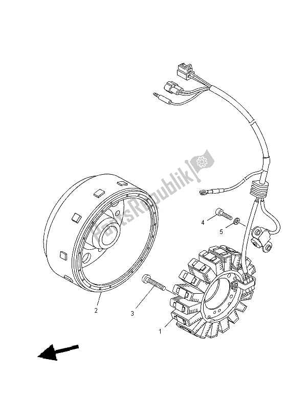 Todas as partes de Gerador do Yamaha XT 660R 2007