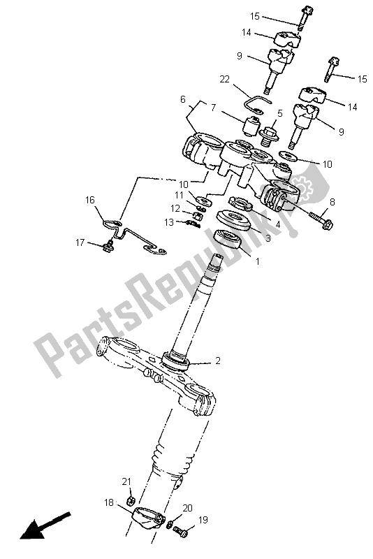 All parts for the Steering of the Yamaha XTZ 750 Super Tenere 1995