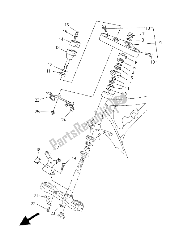 Todas las partes para Direccion de Yamaha XVS 650A Dragstar Classic 1999