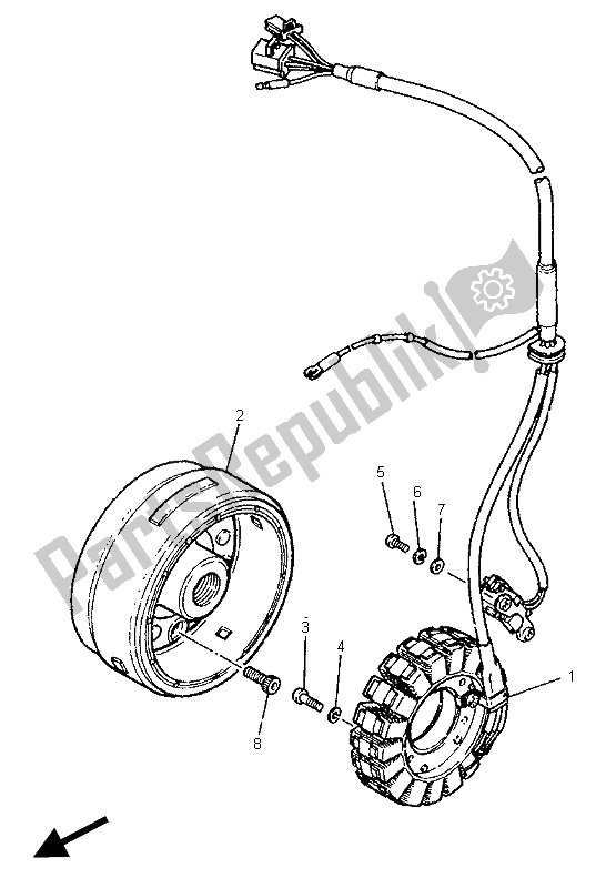 Tutte le parti per il Generatore del Yamaha XT 600E 1995