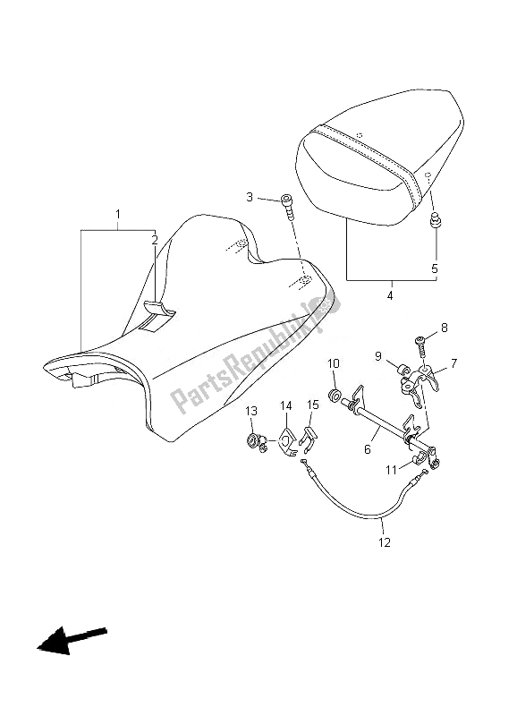 Todas las partes para Asiento de Yamaha YZF R1 1000 2010