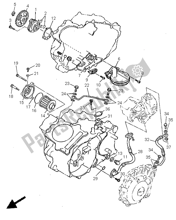 Todas las partes para Bomba De Aceite de Yamaha TT 600R 1999