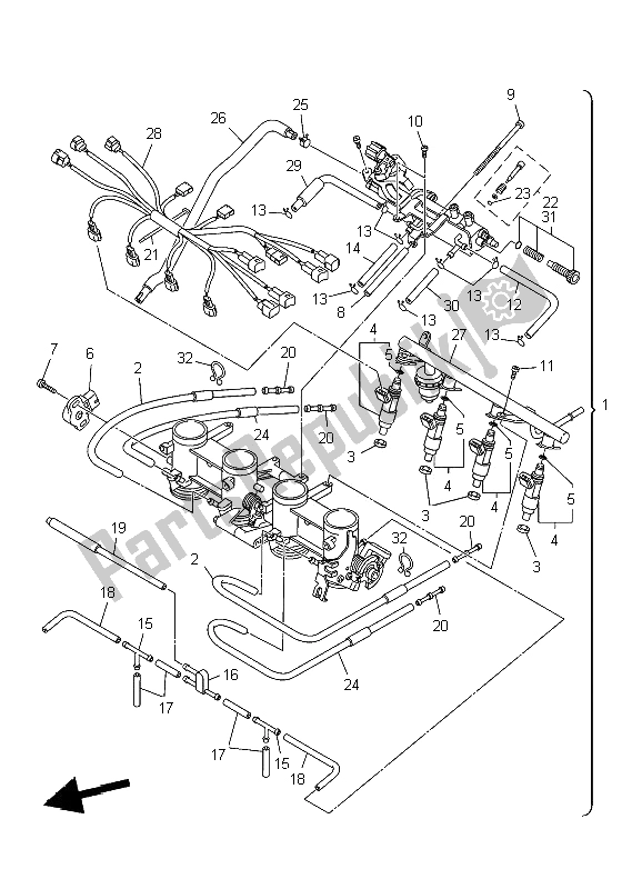 Tutte le parti per il Immissione 2 del Yamaha XJ6 SA Diversion 600 2009