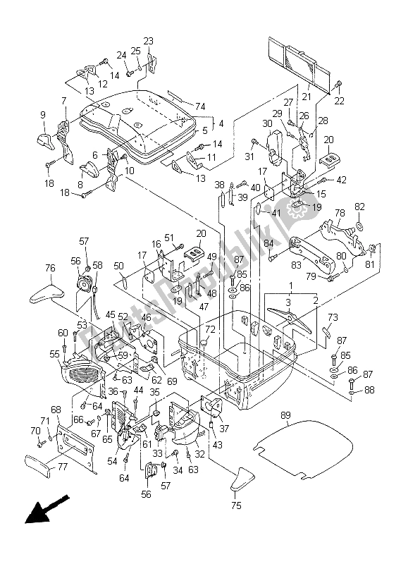 Toutes les pièces pour le Sac De Voyage du Yamaha XVZ 13 TF 1300 1999