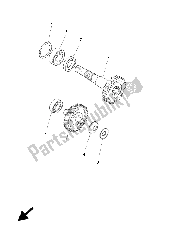 All parts for the Transmission of the Yamaha YH 50 WHY 2005