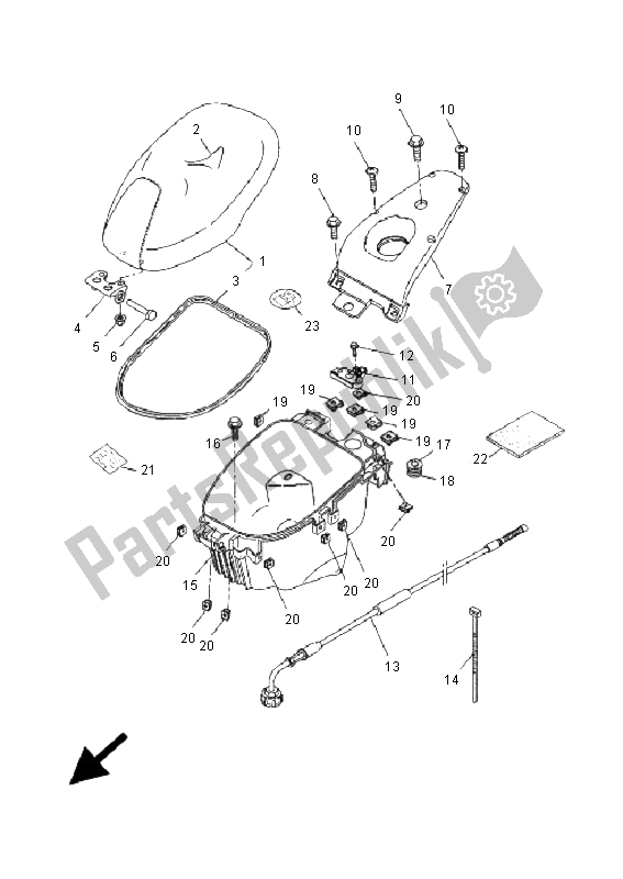 Todas las partes para Asiento Y Transportista de Yamaha YQ 50R Aerox 2006