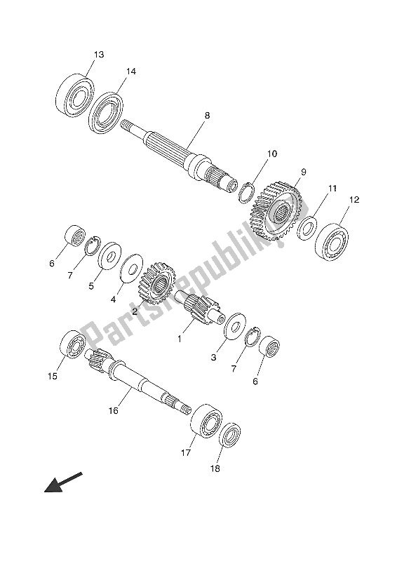 All parts for the Transmission of the Yamaha YP 400R 2016