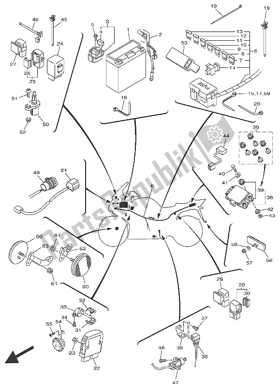 All parts for the Electrical 2 of the Yamaha FJR 1300 AE 2016