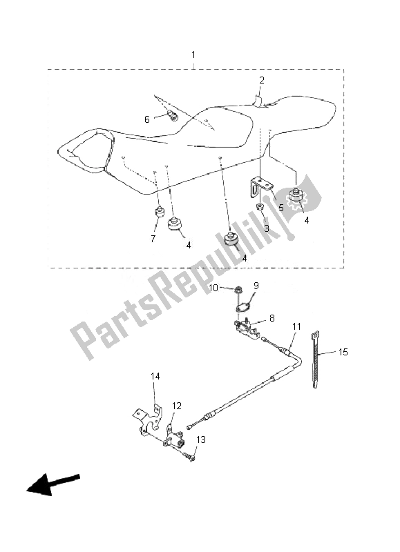 Wszystkie części do Siedzenie Yamaha FZ6 N 600 2007