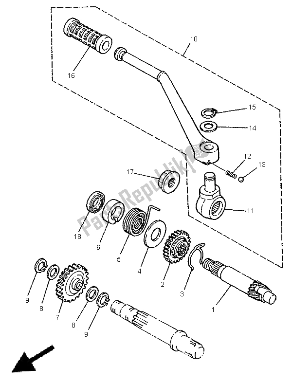 Tutte le parti per il Antipasto del Yamaha DT 125R 1996