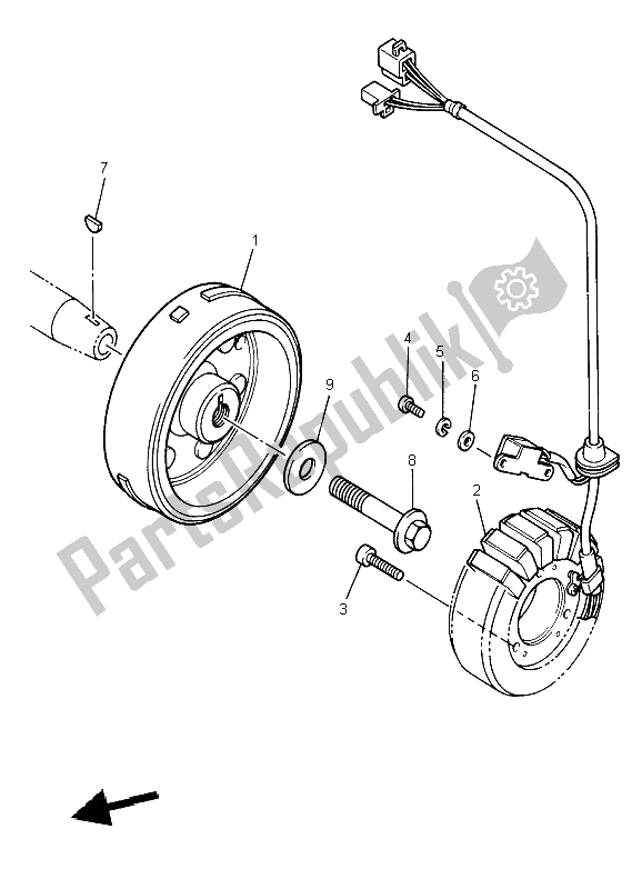 Toutes les pièces pour le Générateur du Yamaha YZF 600R Thundercat 2002