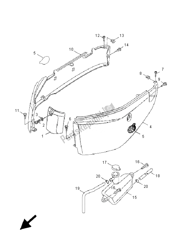Wszystkie części do Boczna Ok? Adka Yamaha XF 50E Giggle 2007
