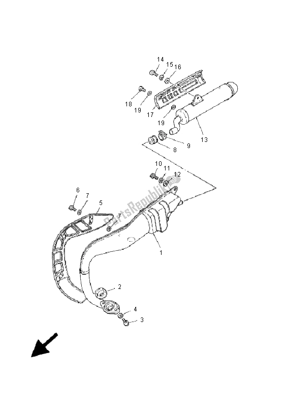 Toutes les pièces pour le échappement du Yamaha PW 80 2001