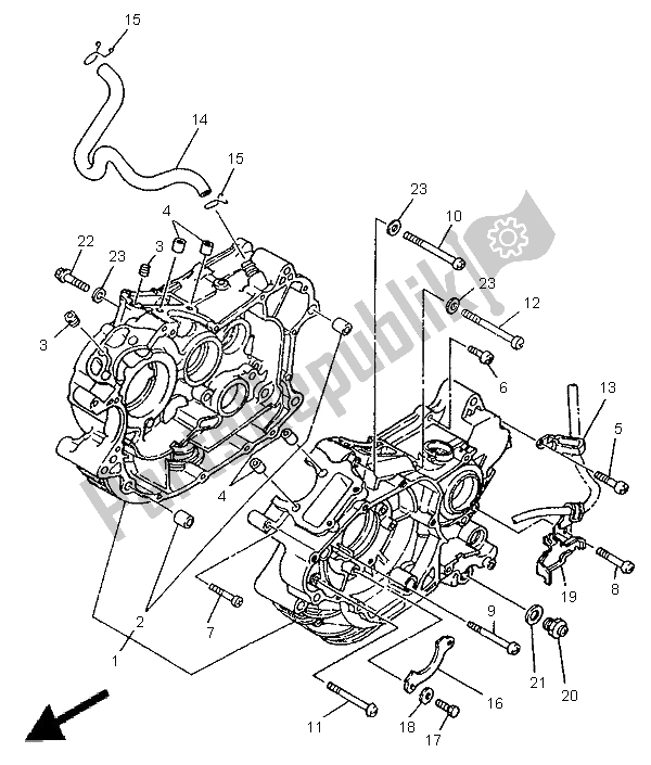 Wszystkie części do Korbowód Yamaha XV 250 Virago 1996