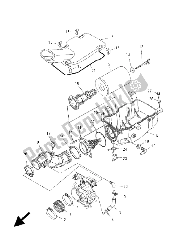 Wszystkie części do Wlot Yamaha YFM 700R 2009
