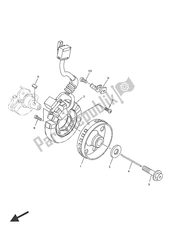 Alle onderdelen voor de Generator van de Yamaha YZF R1M 1000 2016