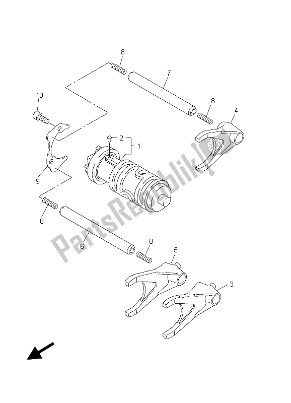 Todas las partes para Cambio De Leva Y Horquilla de Yamaha FJR 1300 2003