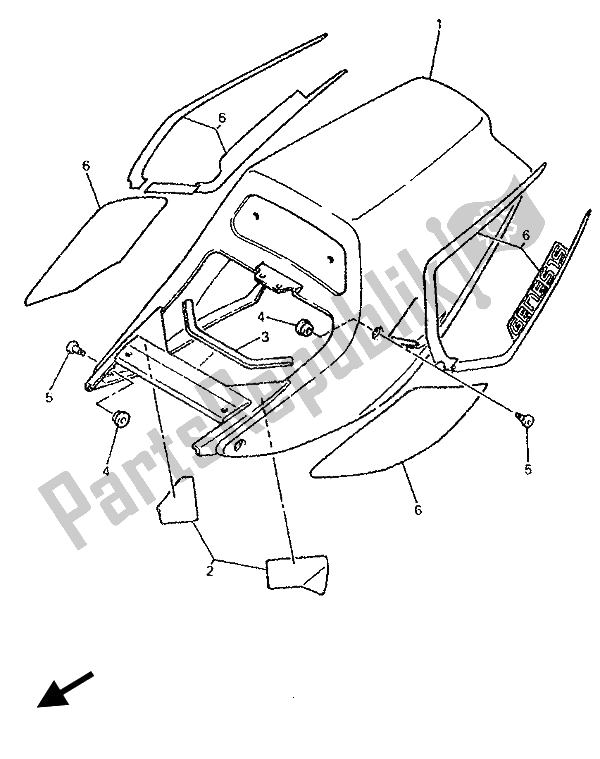 Toutes les pièces pour le Couvercle Latéral du Yamaha YZF 750 SP 1993