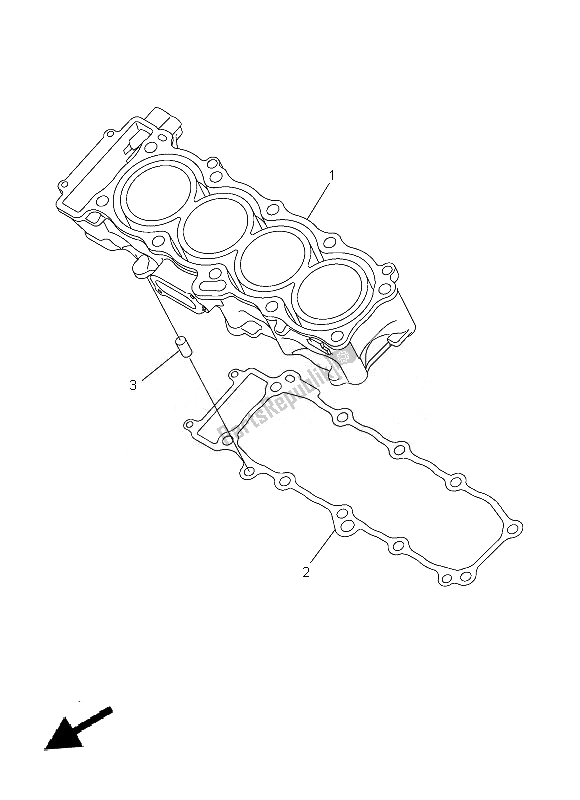 All parts for the Cylinder of the Yamaha FZ8 S 800 2014