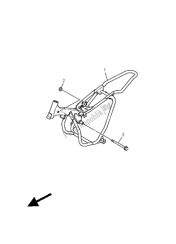 All parts for the Frame of the Yamaha PW 50 2000