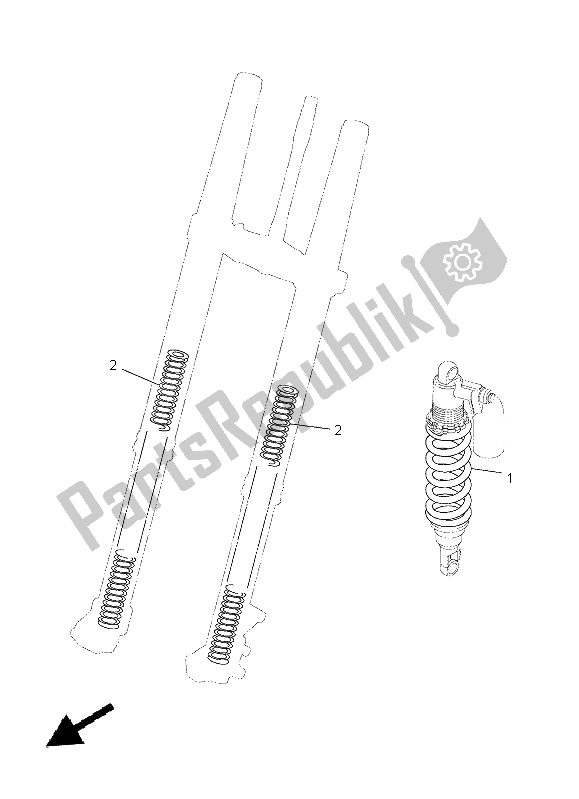 All parts for the Alternate For Chassis of the Yamaha YZ 250 FX 2015