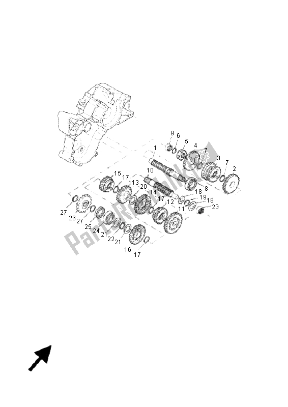 Alle onderdelen voor de Overdragen van de Yamaha TZR 50 2006