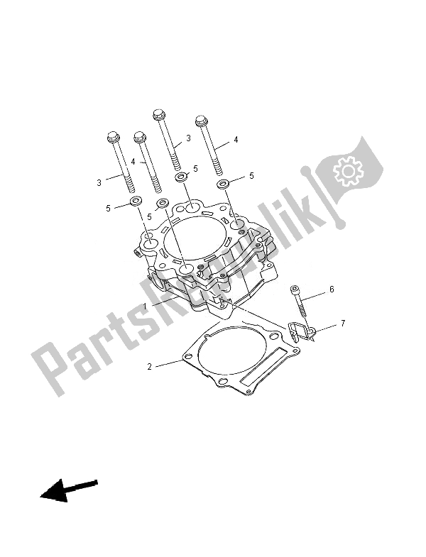 Tutte le parti per il Cilindro del Yamaha XT 660R 2007