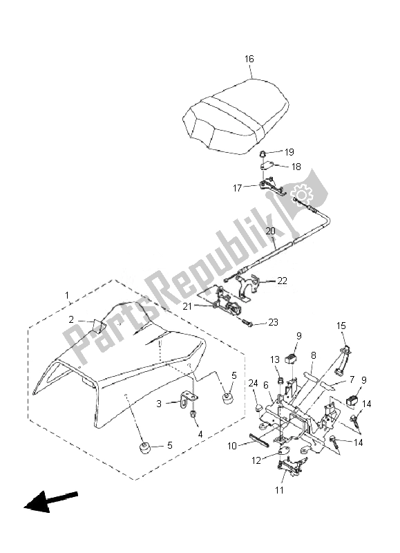 Tutte le parti per il Posto A Sedere del Yamaha FZ1 N Fazer 1000 2010