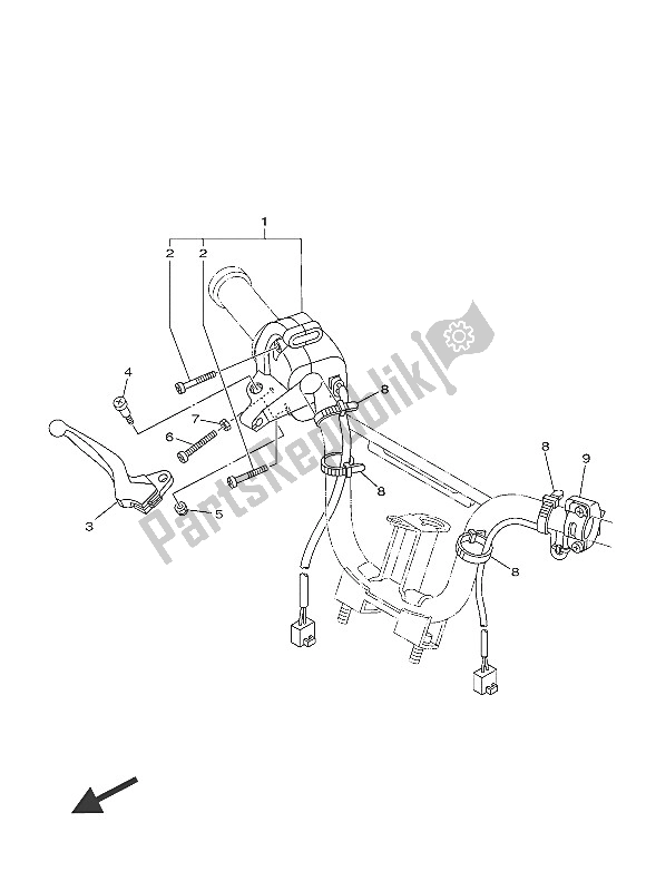 Toutes les pièces pour le Interrupteur Et Levier De Poignée du Yamaha TT R 50E 2016