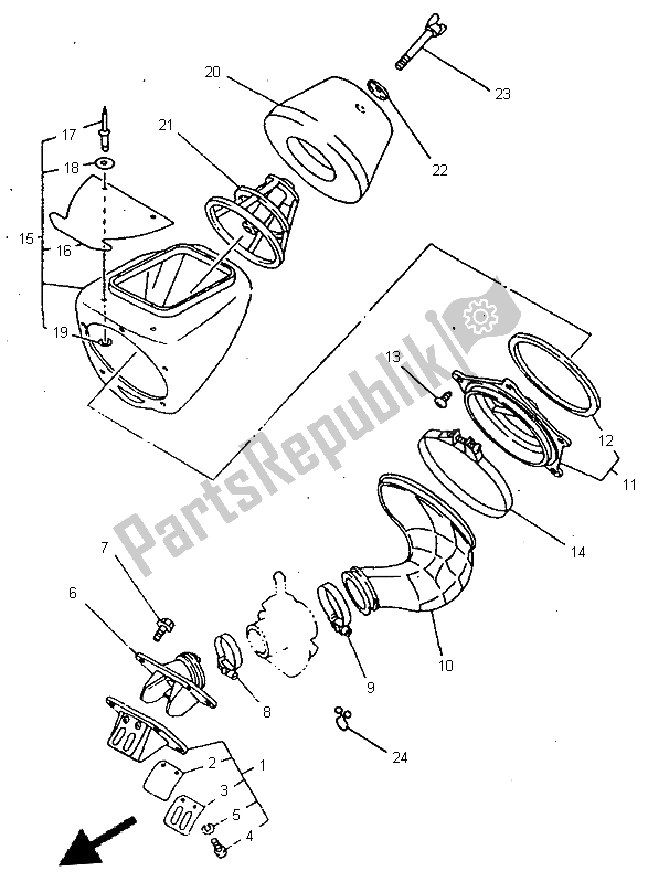 Toutes les pièces pour le Admission du Yamaha YZ 80 LC 1997